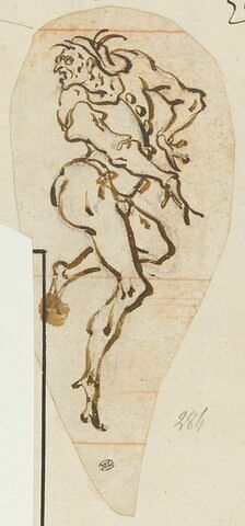 Une figure nue, grotesque se retournant à gauche : un cucurucù, image 1/2
