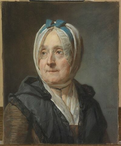 Portrait de Françoise Marguerite Pouget, deuxième femme de l'artiste ( 1707-1791)