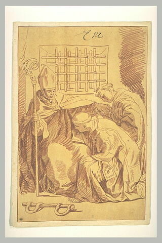 Saint Janvier en prison visité par saint Sosio et saint Eutichele