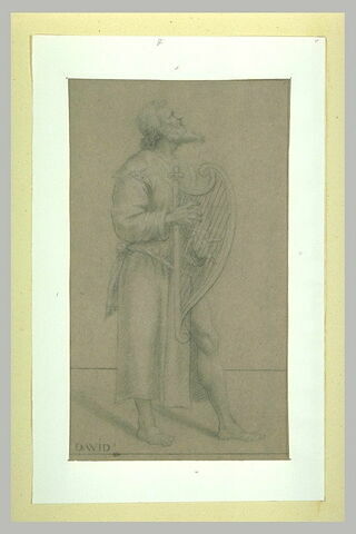 David debout jouant de la harpe, image 1/1