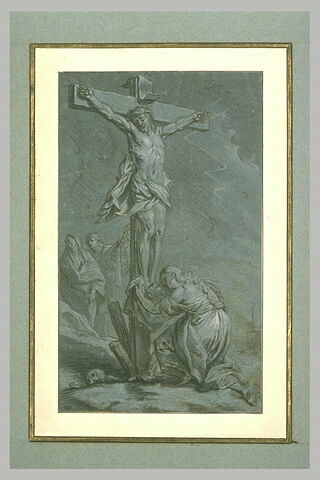 Sainte Madeleine aux pieds du Christ en croix, image 1/1