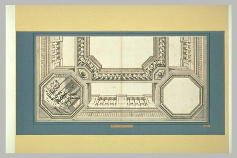 Etude pour un décor de plafond en perspective, avec Dédale et Icare, image 2/2