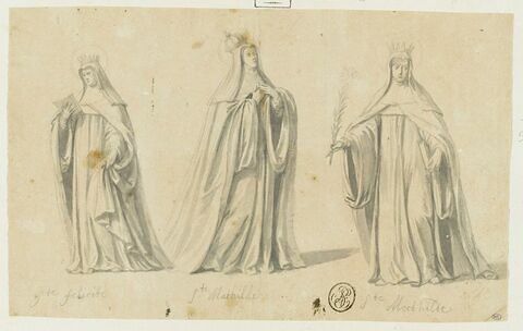 Sainte Félicité, et deux figures de sainte Mathilde
