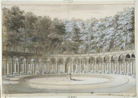 Vue du bassin de la colonnade, à Versailles