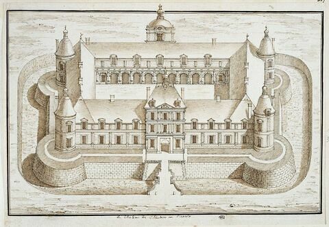 Vue du château de Chaulnes, en Picardie