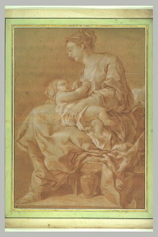 La Vierge tenant l'Enfant sur ses genoux