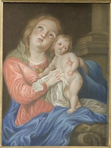 La Vierge et l'Enfant Jésus d'après Anton Van Dyck.