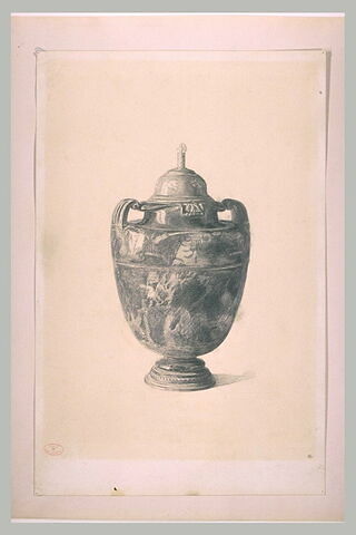 Un vase décoré d'animaux, de fleurs et de feuilles, image 2/2