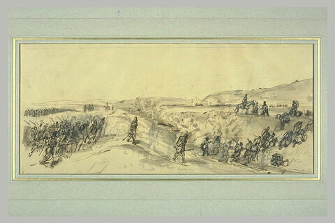 L'armée française arrive à la Maglianella, lors du siège de Rome, image 1/1