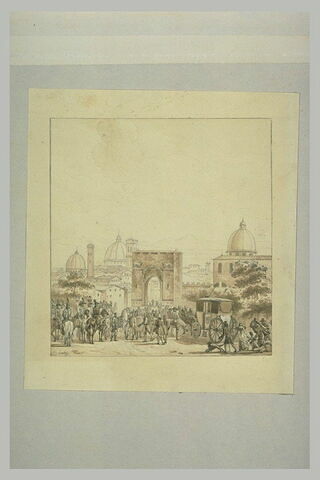 Florence, entrevue de Bonaparte avec le grand duc, à la Porte de Livourne, image 1/1