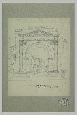 Vue de l'arc de triomphe de Rimini
