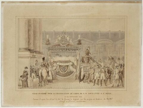 Translation du corps de Louis XVIII à Saint-Denis le 24 septembre 1824, image 1/1