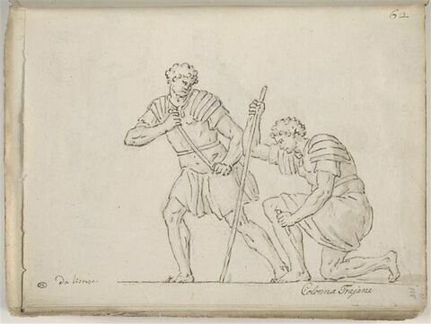 Deux légionnaires romains construisant un pont de bois, image 3/3