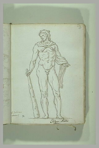 Hercule debout vu de face, tenant sa massue dans la main droite, ..., image 1/1