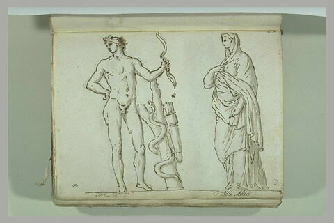 Deux statues : Apollon Saurochtone et une Sabine, image 1/1