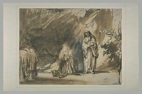 La femme sunamite rejoignant le prophète Elisée au Mont Carmel, image 1/1