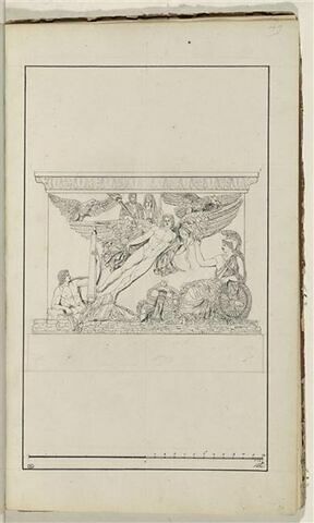 Etude de la base de la colonne d'Antonin : apothéose d'Antonin et Faustine, image 1/2