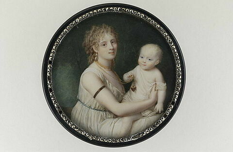 Madame de Montalembert tenant sa fille sur ses genoux, image 1/1