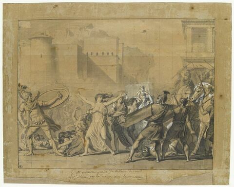 Les Sabines arrêtant le combat entre les Romains et les Sabins, image 1/2