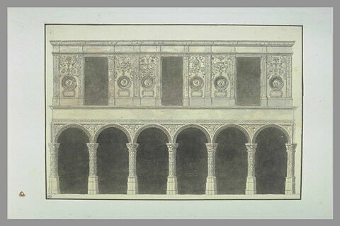 Galerie à arcades au château de Gaillon, image 2/2