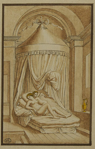 Cupidon et Psyché dans le lit nuptial, image 1/2