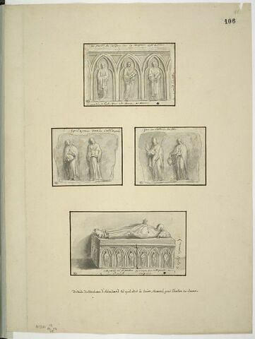Fragment du tombeau d'Abélard à Saint-Marcel, image 1/2