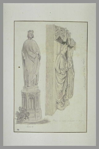 Tombeau de Philippe le Hardi et Isabelle d'Aragon, et statue de Louis IX