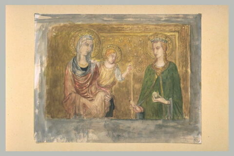 Vierge à l'Enfant et saint Etienne de Hongrie