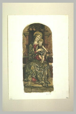 Vierge à l'Enfant, d'après un tableau de la Pinacothèque du Vatican, image 1/1