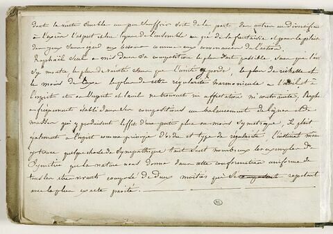 Copie manuscrite du texte de Quatremère de Quincy sur Raphaël, image 1/2