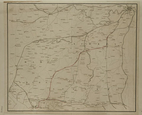 Carte du chemin de fer de Londres à Portsmourth, image 1/2