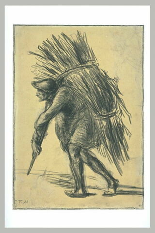 Homme portant un énorme fagot, ou le vieux bûcheron, image 2/2