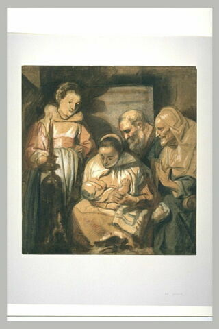 La Sainte Famille, avec sainte Anne (?) et une servante, image 2/2
