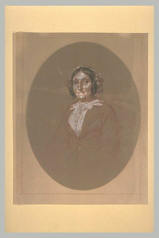 Portrait de Mme Jeannel, assise, de face, à mi-corps, image 1/1