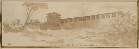 Vue d'une tour du mur d'enceinte de Rome, derrière Saint-Pierre, image 1/1