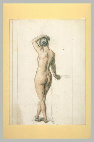 Femme nue, debout, de dos, image 1/1