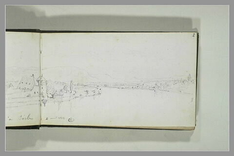 Paysage fluvial à Bâle, 2 août 1823, image 2/3