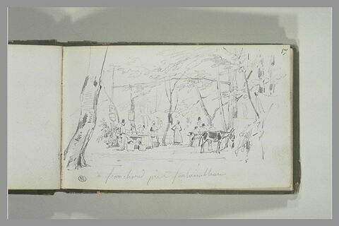 Scène de marché dans un bois à Franchard, près de Fontainebleau, image 1/1