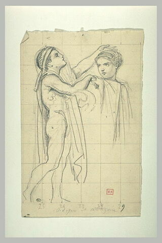Jeune garçon posant sa main sur la tête d'une jeune fille, image 1/1