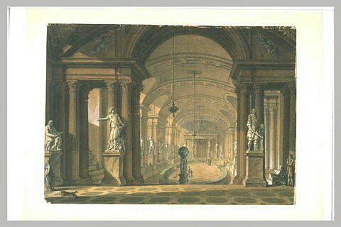Vue de la salle des cariatides au Louvre, image 2/2