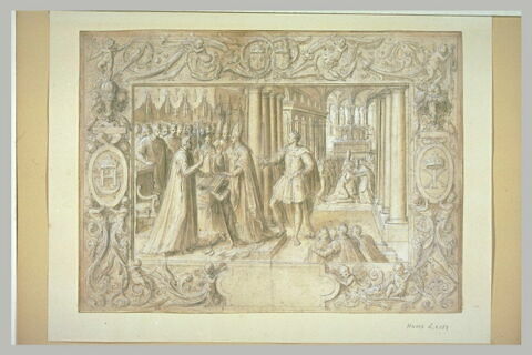 Sacre d'Henri II : le roi prête serment devant l'archevêque de Reims, image 2/2