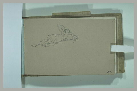 Figure féminine allongée, les bras relevés sous la tête, image 1/1