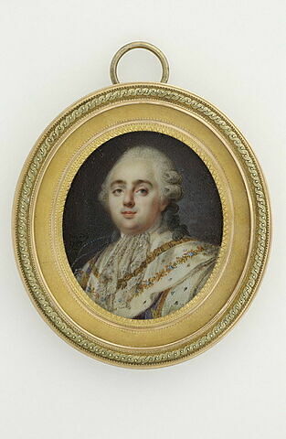 Portrait de Louis XVI  portant un manteau d'hermine et la Toison d'or, image 1/1