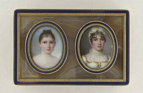 Portraits de Maria-Anna Bonaparte dite Elisa Baciocchi et de sa fille Napoléone Elisa
