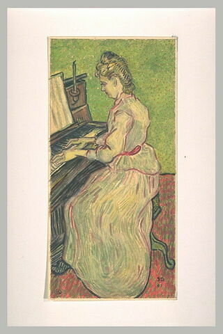 Portrait de mademoiselle Gachet au piano, image 2/2