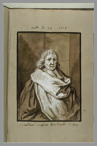 Portrait de monsieur Moyllet, théologal de Troyes, image 1/2