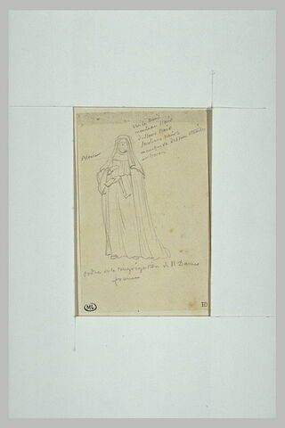 Etude d'un costume de religieuse de la congrégation de Notre-Dame, image 1/1