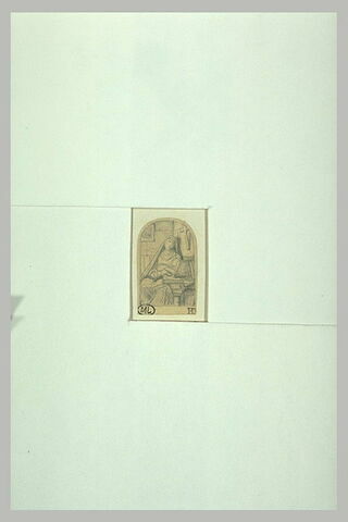 Religieuse assise dans une cellule devant un livre ouvert, image 2/2