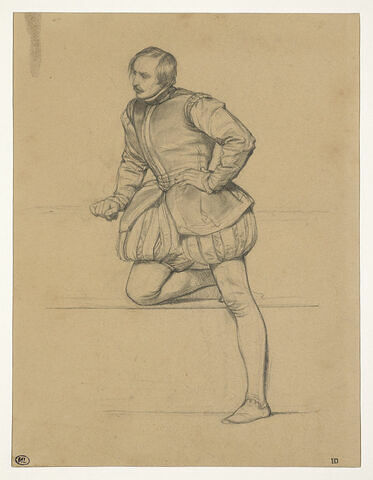 Homme debout, la jambe droite pliée : Jean Goujon