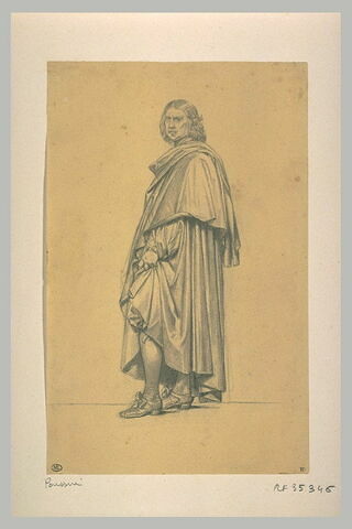 Homme debout, tourné vers la gauche: Nicolas Poussin